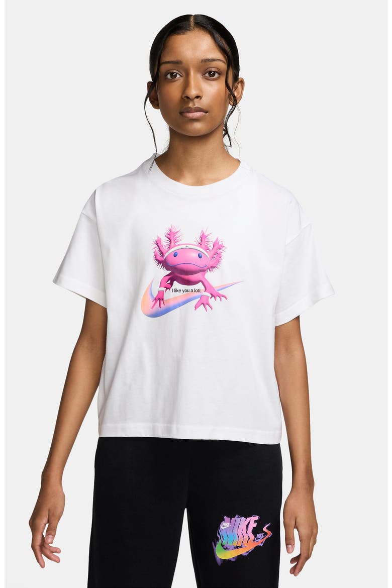 Kids' Axolotl Graphic T-Shirt, Main, color, 100 WHITE
