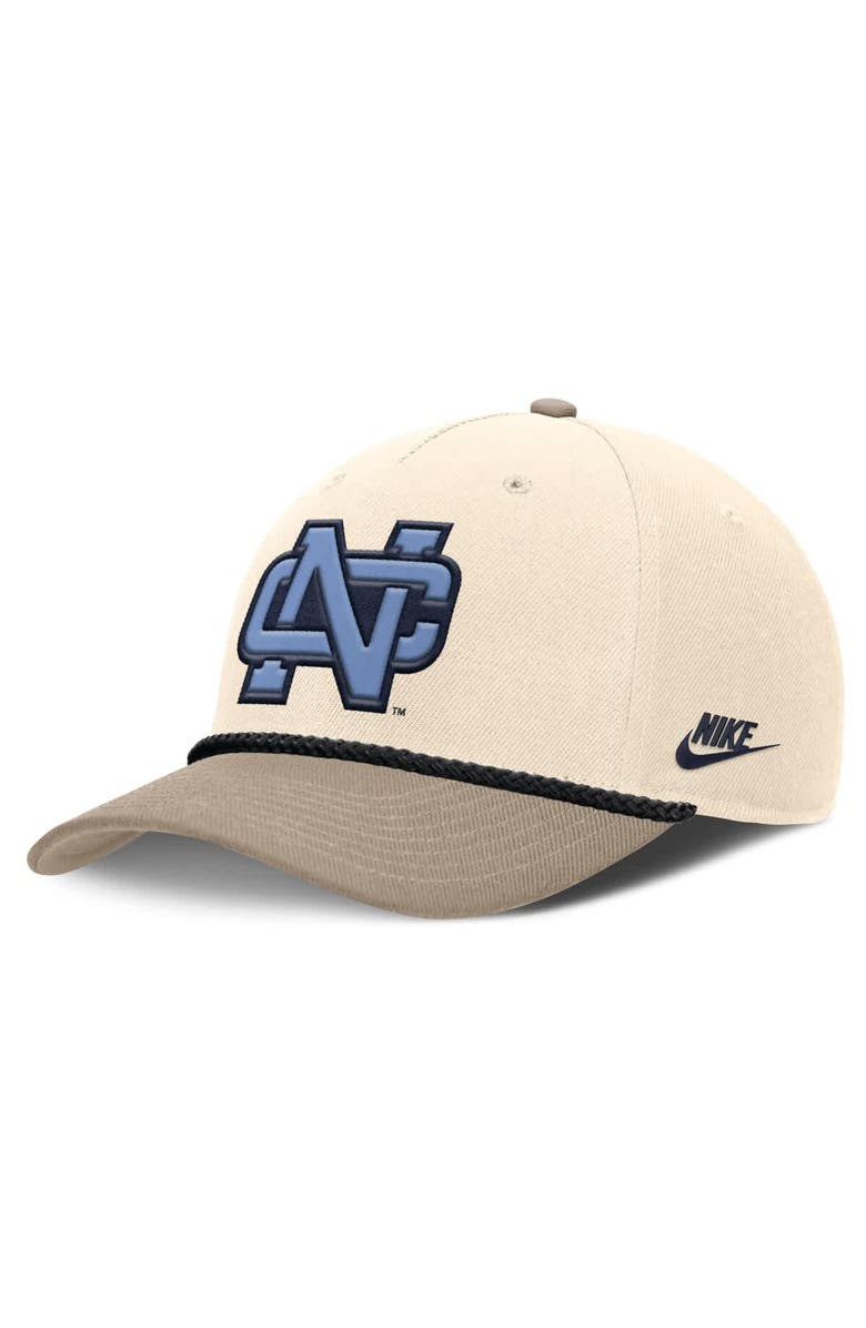 Nike Men's Nike Natural North Carolina Tar Heels Rise Legacy Throwback Logo Adjustable Hat, Main, color, Natural