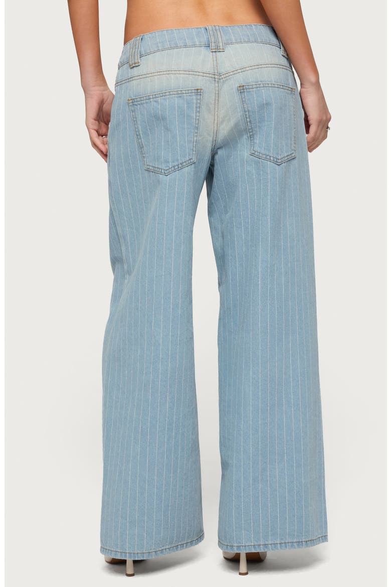 Cory Stripe Low Rise Baggy Jeans, Alternate, color, LIGHT-BLUE