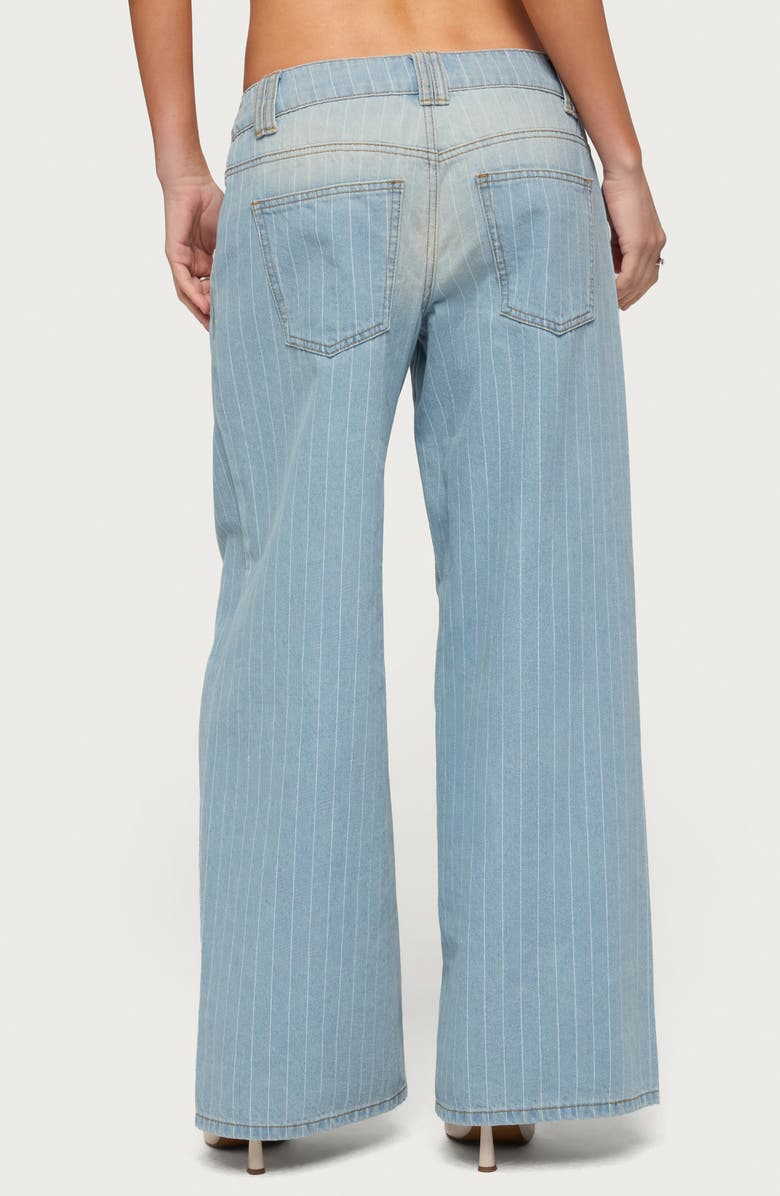 EDIKTED Cory Stripe Low Rise Baggy Jeans, Alternate, color, 