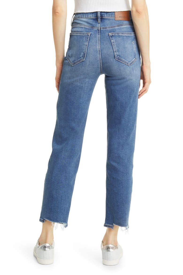Tracey High Waist Straight Leg Jeans, Alternate, color, MEDIUM DARK WASH