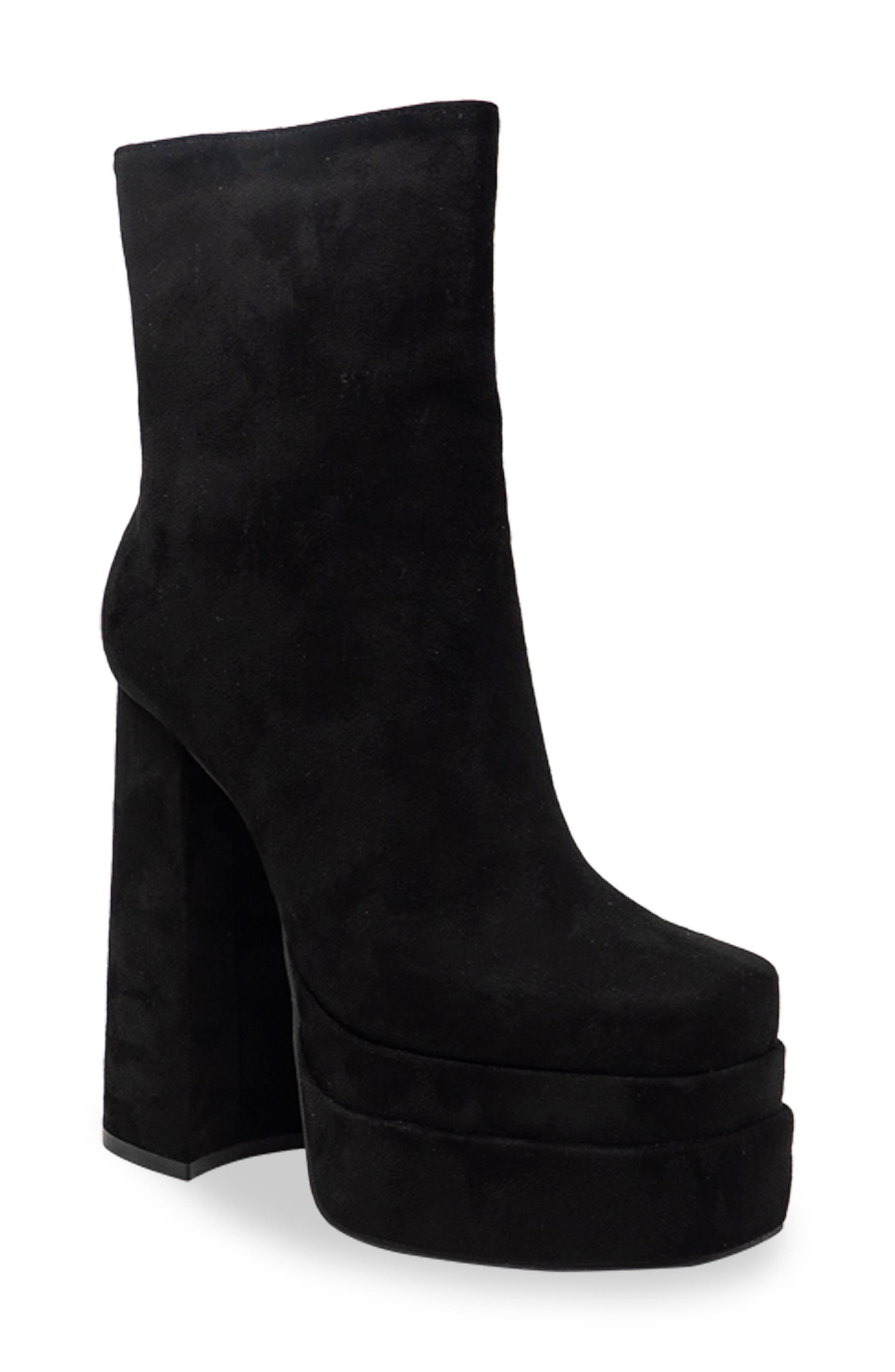 CHASE AND CHLOE Wolfe Block Heel Double Platform Bootie