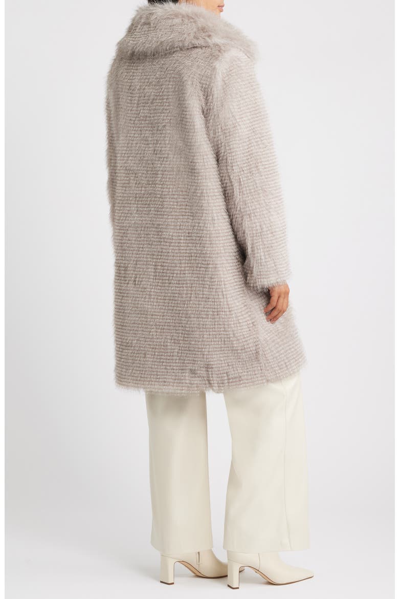 Long Faux Fur Coat, Alternate, color, LIGHT GREY MIX