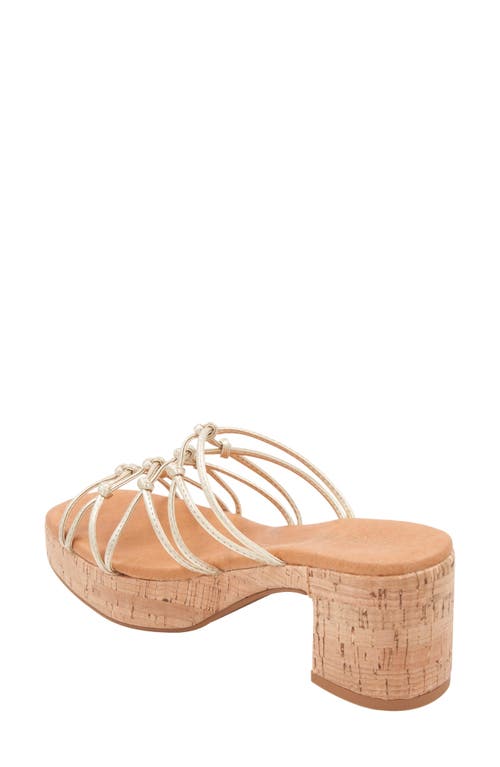 Andre Assous André Assous Camryn Platform Slide Sandal In Platino