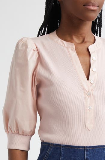 Coralee Front Button Blouse