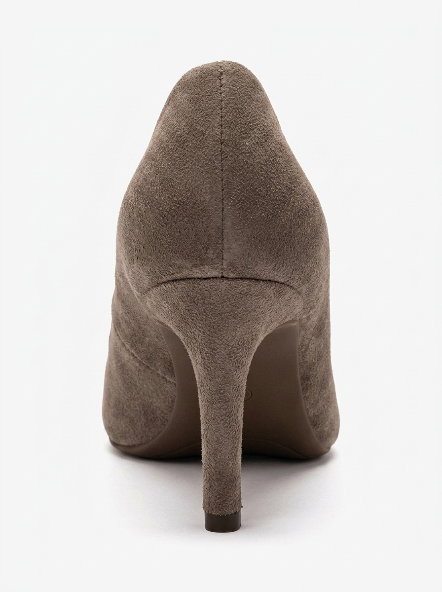 Clyde Leather Stiletto Pointed Toe Pump, Alternate, color, Mink Suede