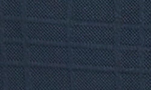 Tommy Hilfiger Windowpane Short Sleeve Shift Dress In Blue