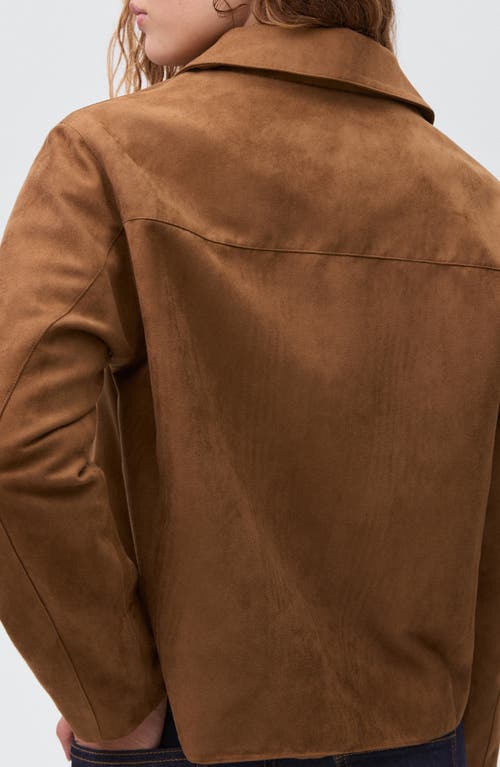 Mango Teen Faux Suede Jacket In Multi