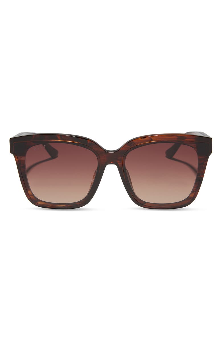 DIFF Meredith II 59mm Square Sunglasses, Main, color, Sequoia Tortoise / Brown