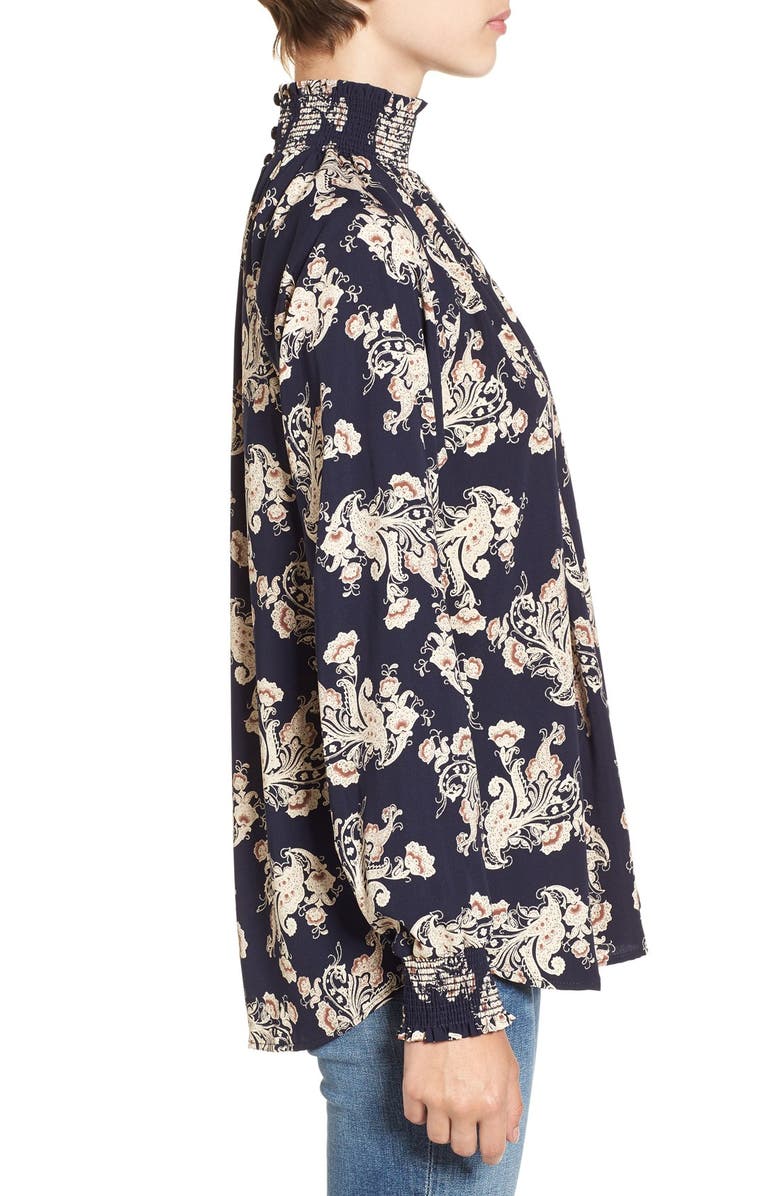 Leith Shirred Turtleneck Top, Alternate, color,