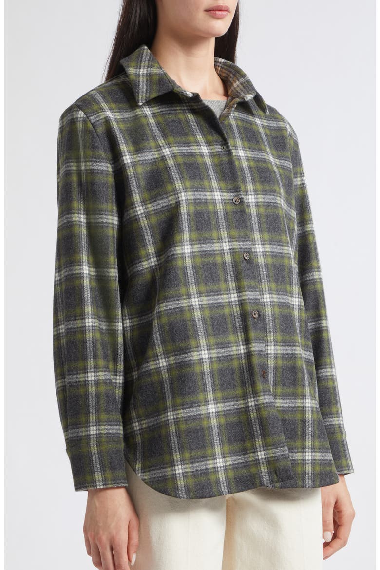 Clanlass Plaid Overshirt, Alternate, color, GREEN PLAID