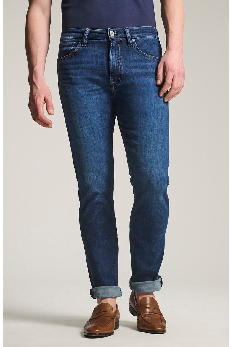 Courage Straight Leg Jeans, Main, color, INDIGO BRUSHED ORGAN