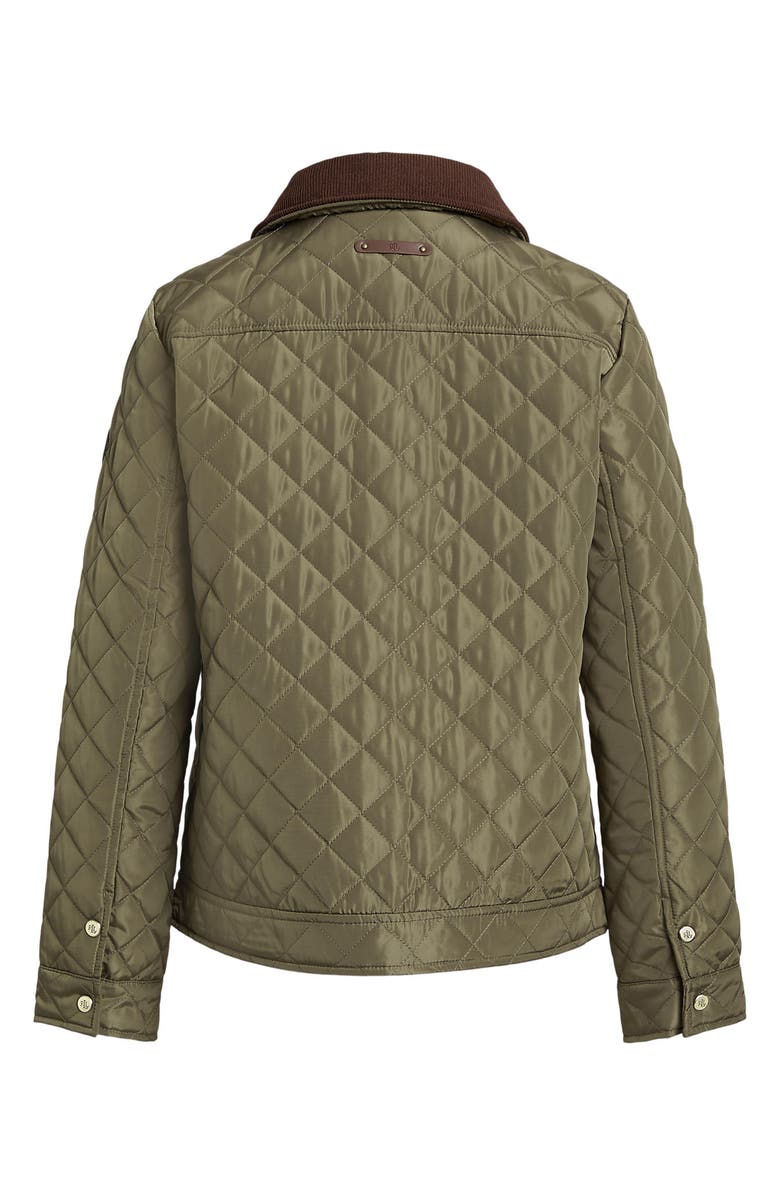 Lauren Ralph Lauren Diamond Quilted Jacket, Alternate, color, Olive Fern