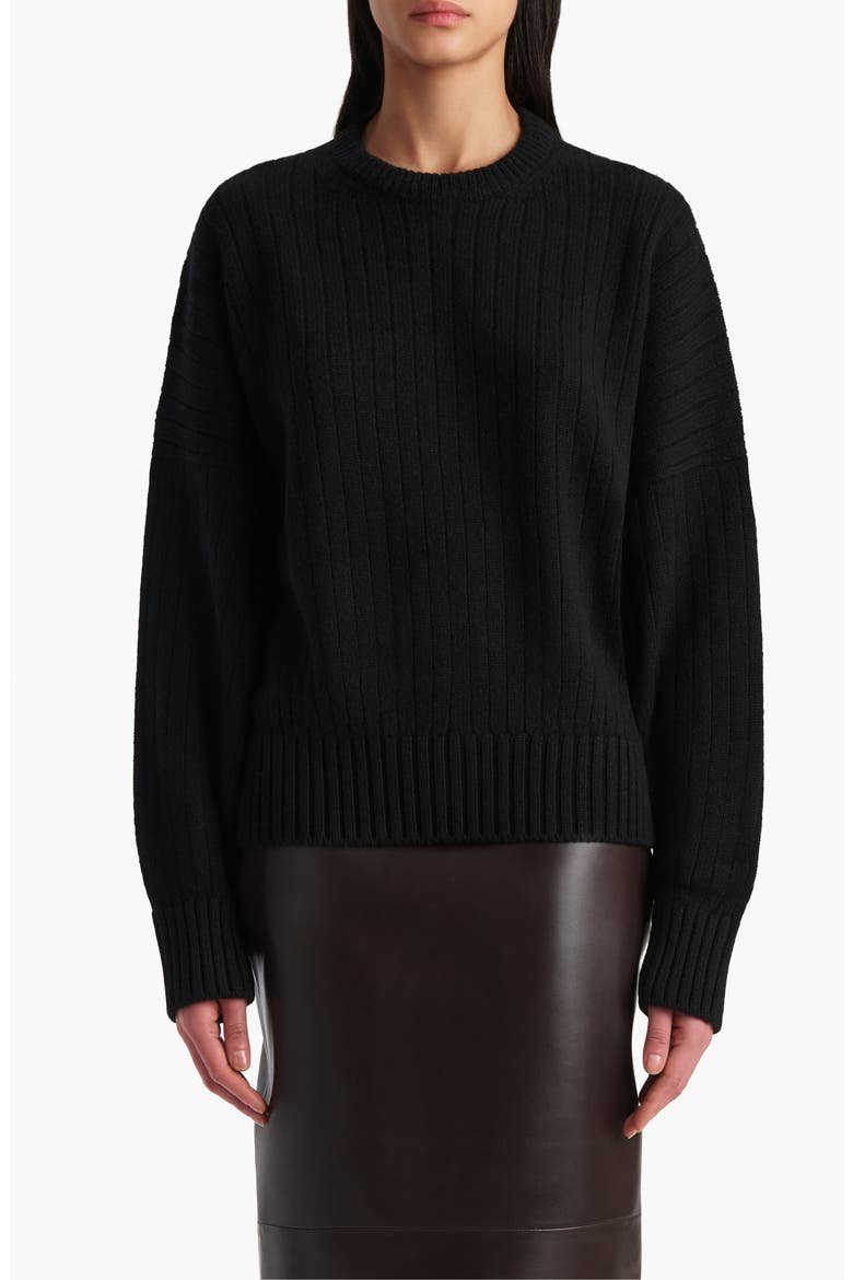 Lennox Oversize Cashmere Sweater, Main, color, BLACK