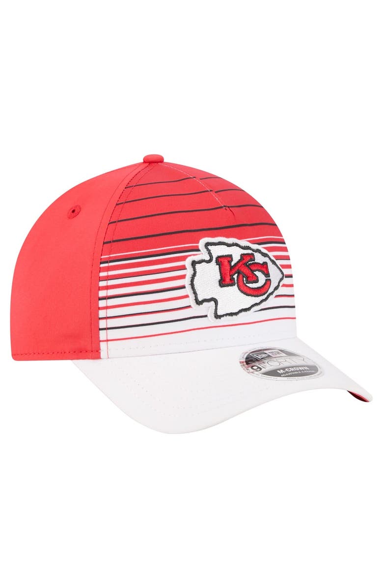 New Era Men's New Era White/Red Kansas City Chiefs Adventure Gradient 9FORTY M-Crown A-Frame Adjustable Hat, Alternate, color, White
