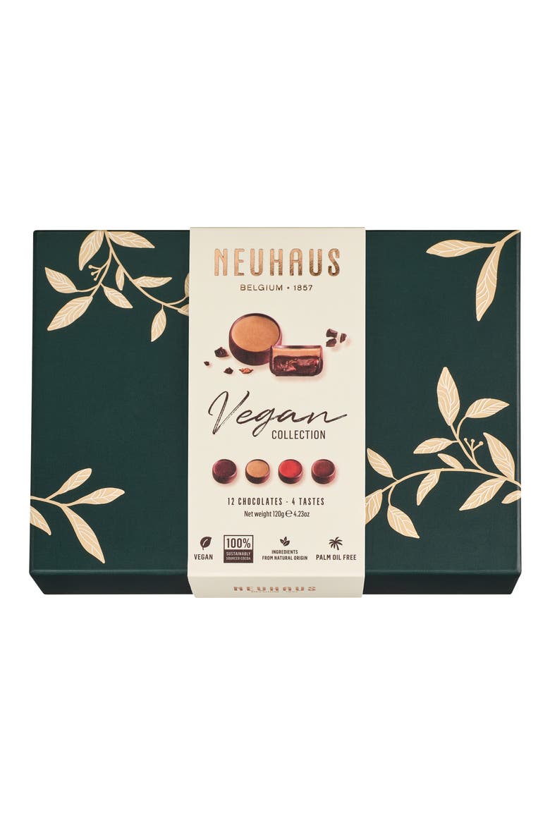 Vegan Collection 12-Piece Chocolate Gift Box, Main, color, BLUE