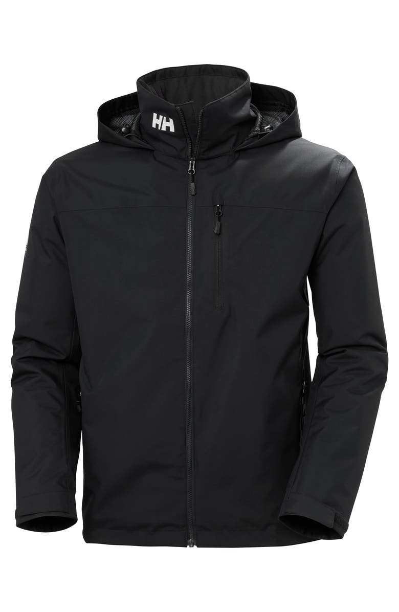 Helly Hansen Hooded Crew 2.0 Waterproof Midlayer Sailing Jacket, Alternate, color, Black