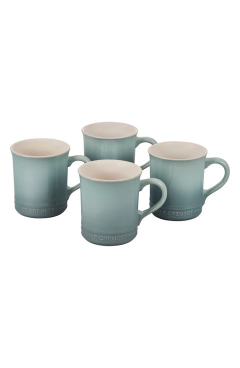 Set of Four 14-Ounce Stoneware Mugs