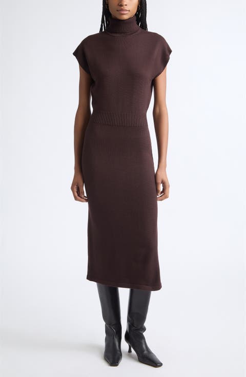 Natalie Turtleneck Wool Sweater Dress