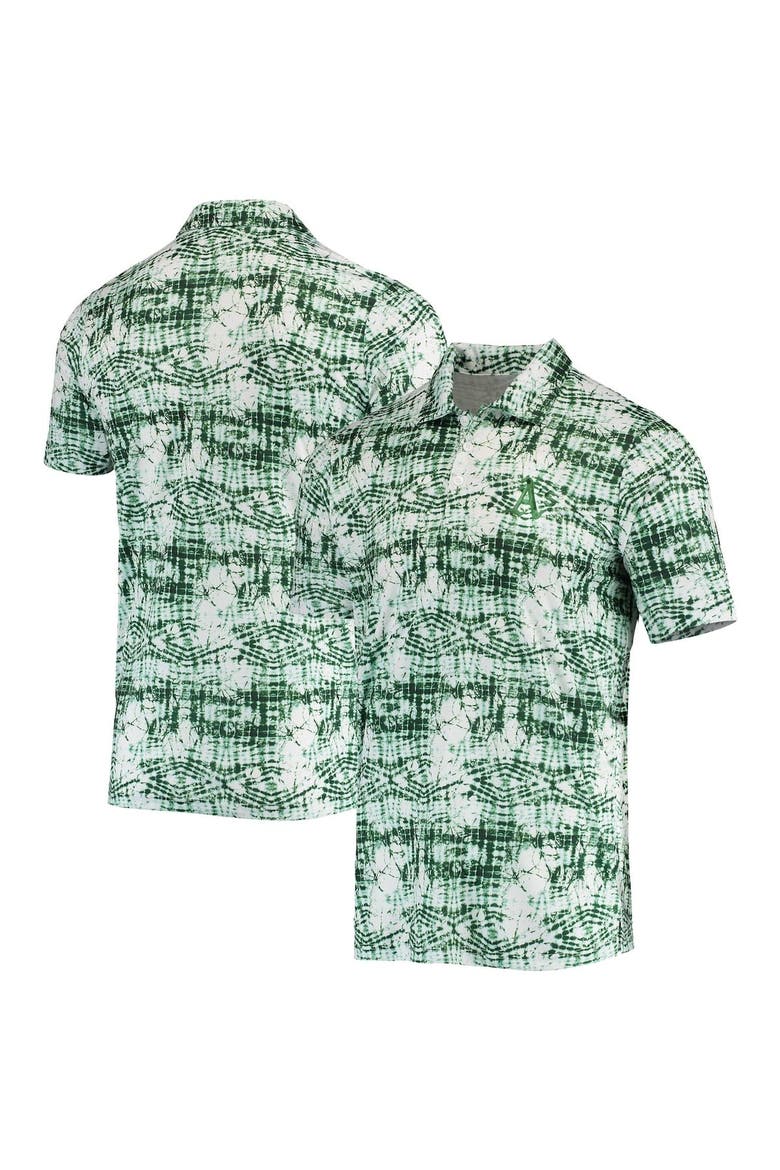 Men's Antigua Green Oakland Athletics Vivid Polo, Alternate, color, Green