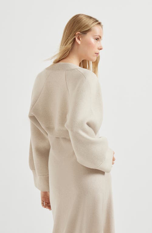 Brunello Cucinelli Cashmere Shrug Cardigan In Neutral
