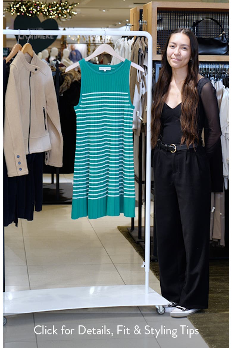 Pleated Stripe Knit Minidress video