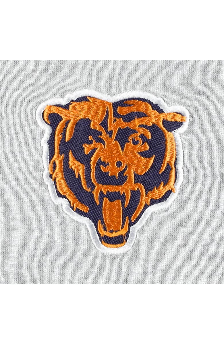 PROFILE Men's Heather Gray Chicago Bears Big & Tall Fleece Raglan Full-Zip Hoodie Jacket, Alternate, color, Heather Gray