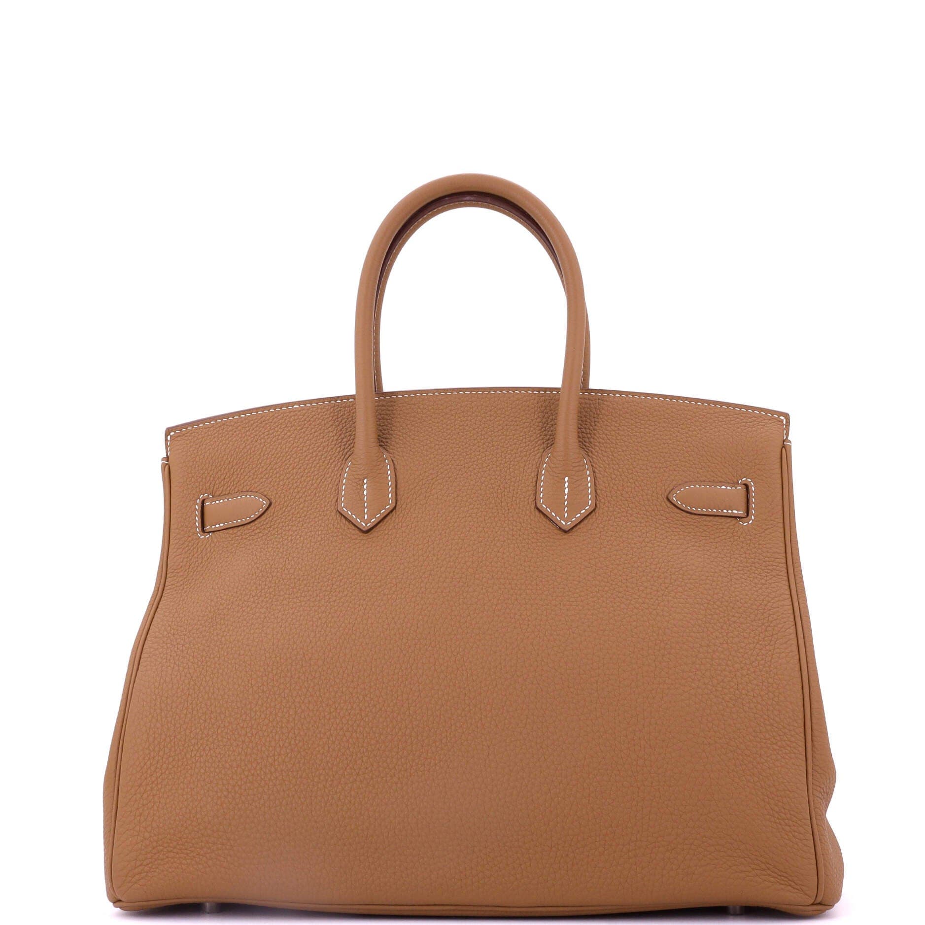 Pre-Owned Hermes Birkin Handbag Brown Togo with Palladium Hardware 35, Alternate, color, 