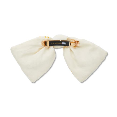 Lele Sadoughi Nba Loas Angeles Lakers Bow Barrette In White