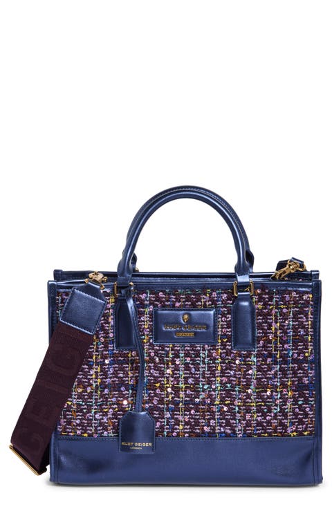 Chiswick Tweed and Faux Leather Tote