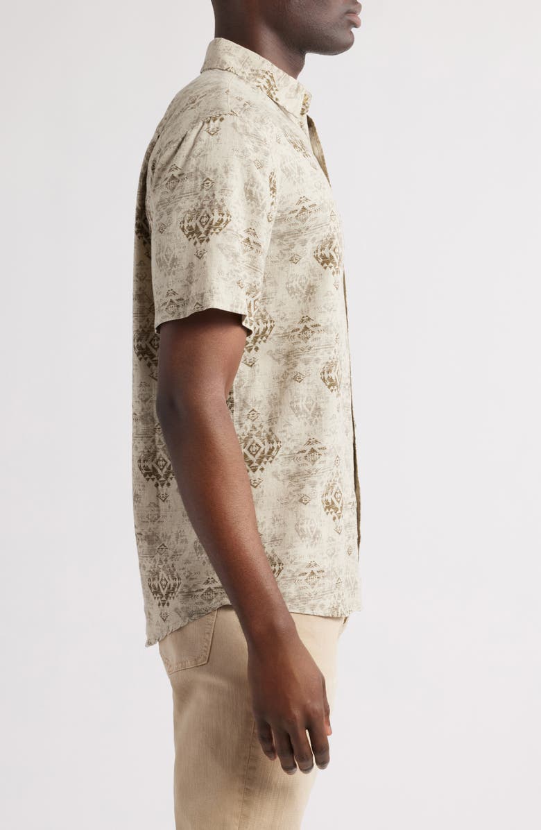 Pendleton Dawson Linen Blend Button-Up Shirt, Alternate, color, Agate Beach Olive