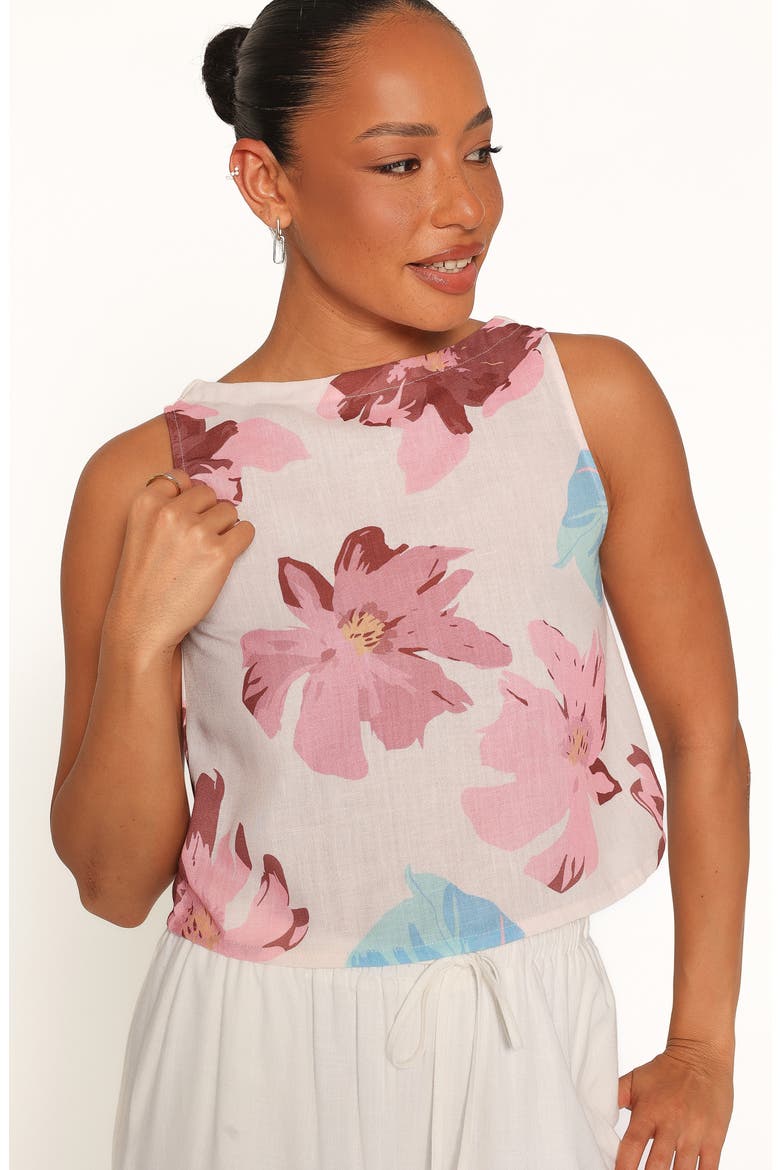 Leni Floral Sleeveless Top, Alternate, color, PINK FLORAL