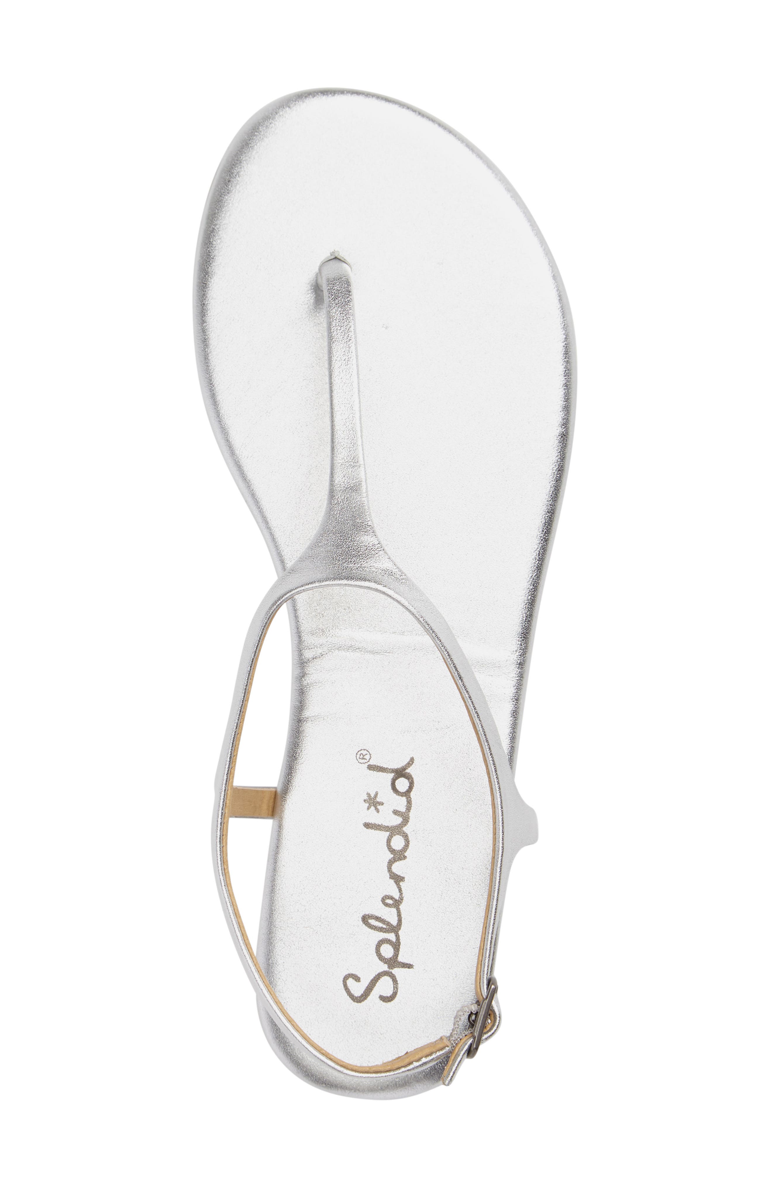 'Mason' Sandal, Alternate, color, SILVER LEATHER