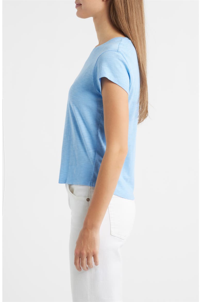 Cotton Blend Slub Baby Tee, Alternate, color, TIDAL BLUE