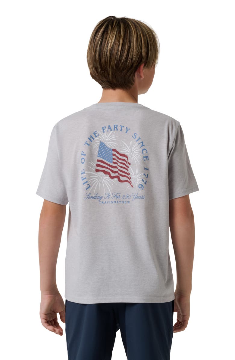 TravisMathew Kids' Big Two Five Graphic T-Shirt, Alternate, color, Heather Light Grey