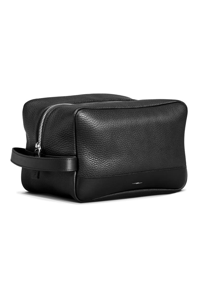 Leather Travel Kit, Alternate, color, BLACK