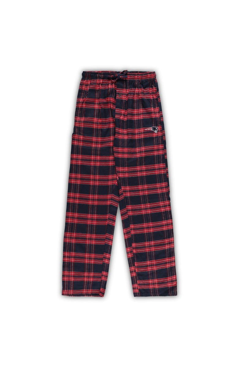 CONCEPTS SPORT Men's Concepts Sport Navy/Red New England Patriots Big & Tall Flannel Sleep Set, Alternate, color,