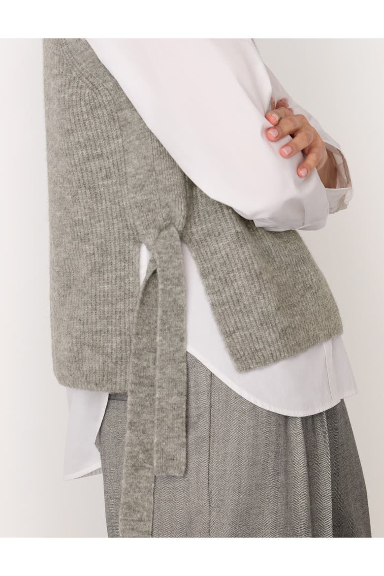 Wool Mix Side Tie Detail Tank, Alternate, color, Grey