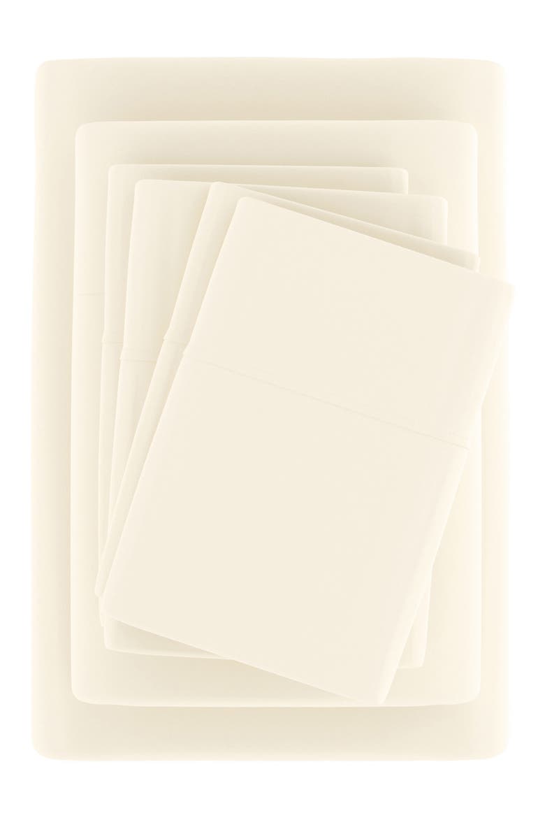 Premium Ultra Soft 6 Piece Microfiber Solid Sheet Set, Alternate, color, IVORY