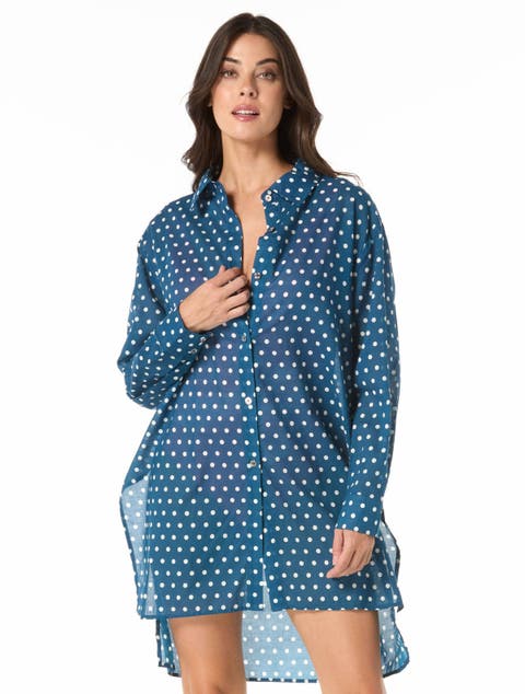 Classic Dot Cover Up Shirt