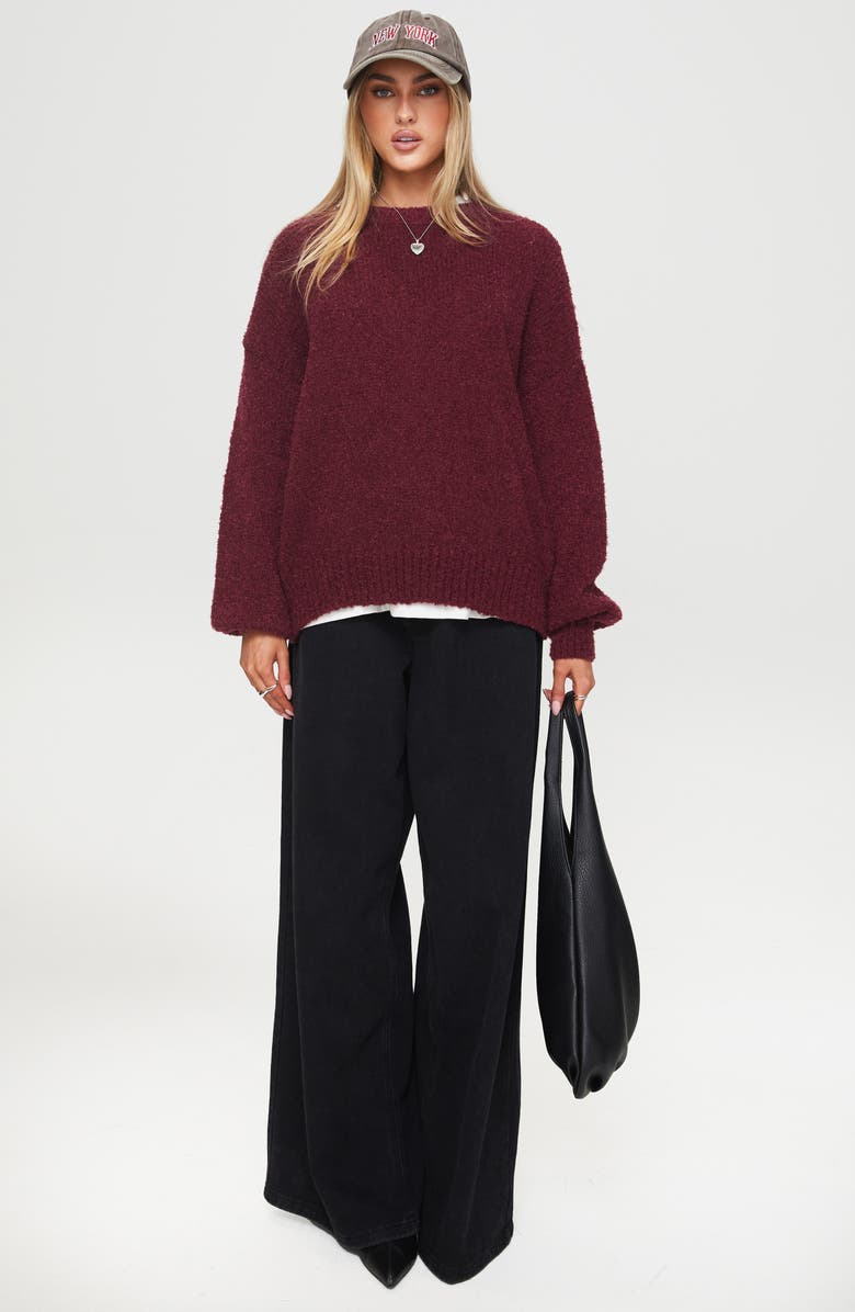 Princess Polly Niomie Oversize Crewneck Sweater, Alternate, color, 