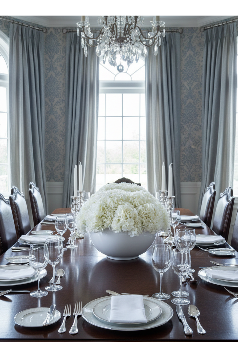 Lumi Large RealTouch Hydrangea Centerpiece, Alternate, color, Snow