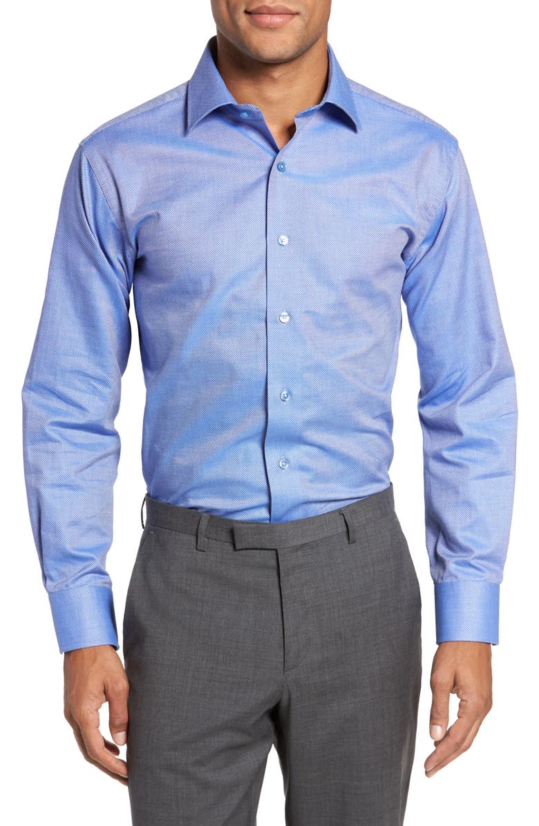 Lorenzo Uomo Trim Fit Textured Dress Shirt, Main, color,