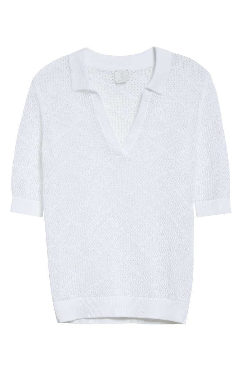 Eleventy Short Sleeve Polo Sweater, Alternate, color, 