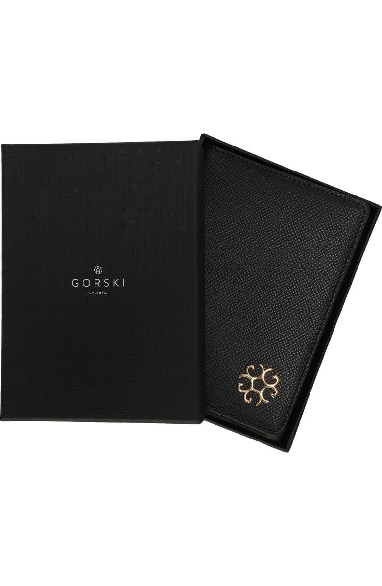 GORSKI Leather Passport Cover, Alternate, color, Black