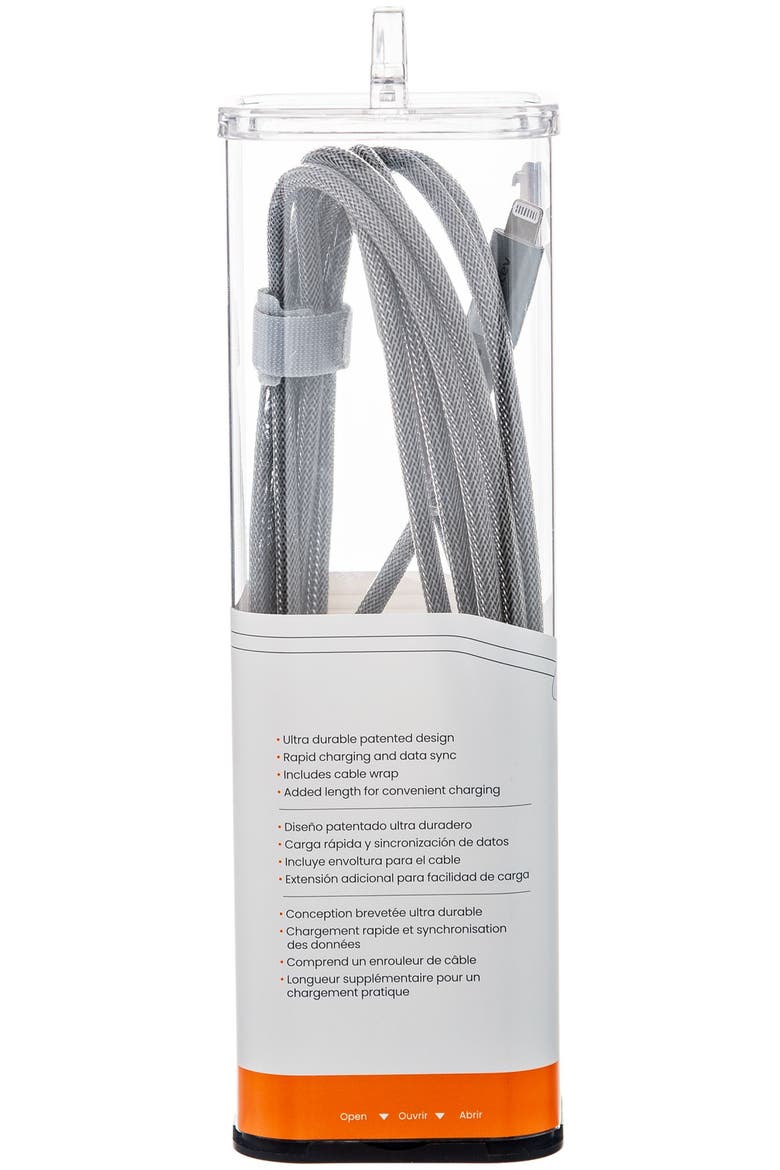 Alloy USB-A to Apple Lighting High Speed Ultradurable 10 Foot Cable, Alternate, color, Silver