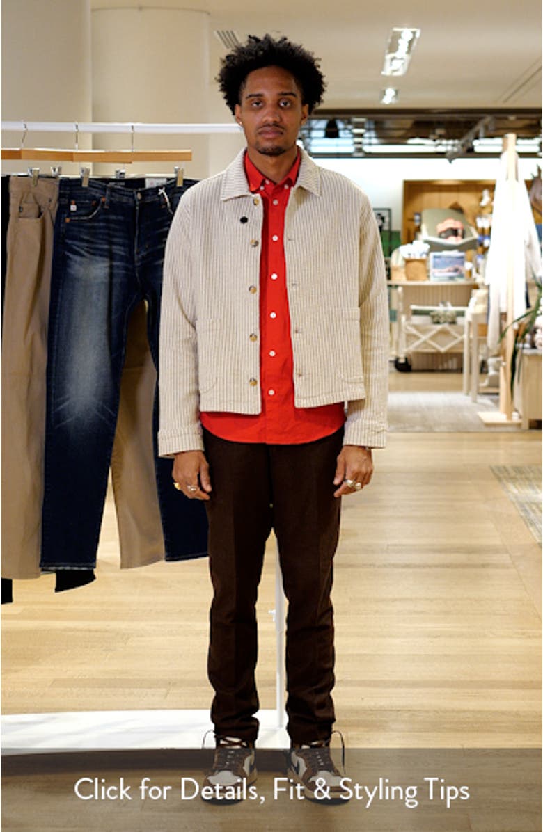 Sorrento Pinstripe Cotton & Linen Button-Up Overshirt, sales video thumbnail