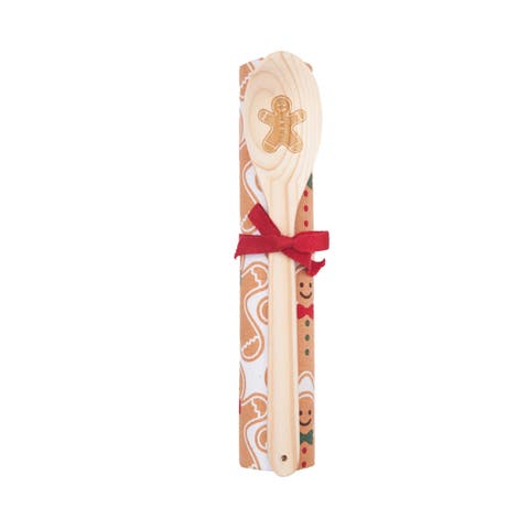 Gingerbread Buddies Towel & Spoon Gift Bundle Set of 2