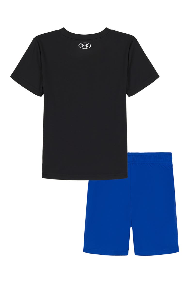 Kids' Race Car Graphic Print Performance T-Shirt & Shorts Set, Alternate, color, BLACK
