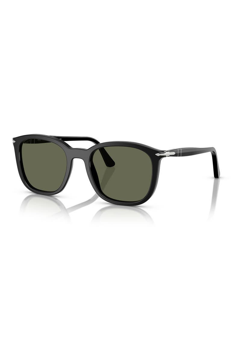 54mm Polarized Pillow Sunglasses, Alternate, color, BLACK